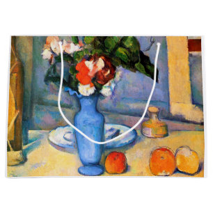 Grand Sac Cadeau Fleurs Vase Bleues, Paul Cezanne
