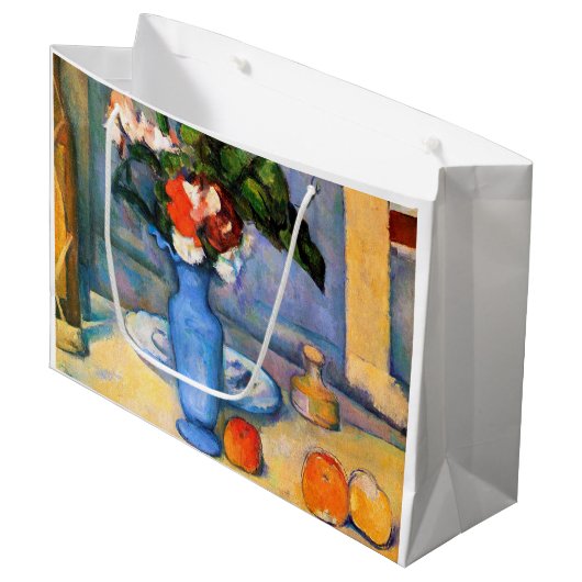 Grand Sac Cadeau Fleurs Vase Bleues, Paul Cezanne (Devant Angle)