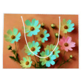 Grand Sac Cadeau Fleurs Zinnia Elegans (Dos)