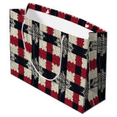 Grand Sac Cadeau Flocon de neige de Knit rustique - Boho d'hiver co (Dos Angle)