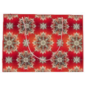 Grand Sac Cadeau Flocons de décembre (Dos)