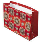 Grand Sac Cadeau Flocons de décembre (Dos Angle)