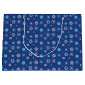 Grand Sac Cadeau flocons de Noël (Devant)