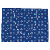 Grand Sac Cadeau flocons de Noël (Dos)