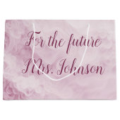 Grand Sac Cadeau Floral Abstrait rose mariage (Devant)