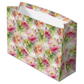 Grand Sac Cadeau Floral Alcohol Ink Style Pattern (Dos Angle)