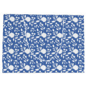 Grand sac cadeau Floral Blanc et Bleu (Dos)