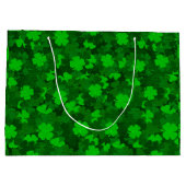 Grand Sac Cadeau Floral de trèfle à quatre feuilles moderne (Dos)