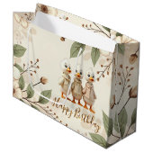 Grand Sac Cadeau Floral Et Canards Élégants Et Mélangés (Devant Angle)