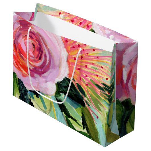 Grand Sac Cadeau Floral I (Devant Angle)