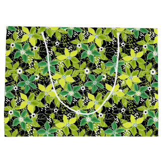 Grand Sac Cadeau Floral multicolored sketch retro autumn