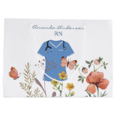 Grand Sac Cadeau Floral Nurse Graduation (Dos)