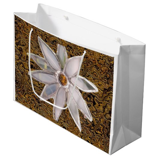 Grand Sac Cadeau "Floral on Display" (Large) Gift Bag (Devant Angle)