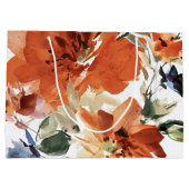Grand Sac Cadeau Floral orange et bleu (Dos)