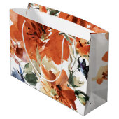 Grand Sac Cadeau Floral orange et bleu (Dos Angle)