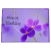 Grand Sac Cadeau Floral pourpre (Devant)