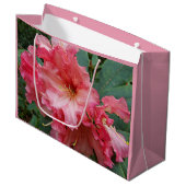Grand Sac Cadeau Floral rose Rhododendron (Devant Angle)