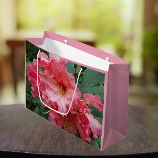 Grand Sac Cadeau Floral rose Rhododendron
