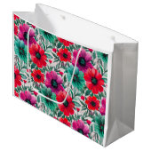 Grand Sac Cadeau Floral rustique mode rétro motif (Devant Angle)