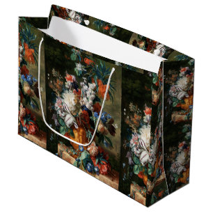 Grand Sac Cadeau Floral vintage Jan van Huysum Bouquet de fleurs