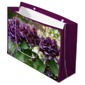 Grand Sac Cadeau Floral Violet rouge Hydrangea (Devant Angle)