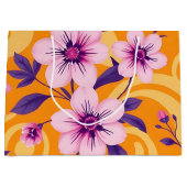 Grand Sac Cadeau Florales D'Été Vibrantes - Style Dopamine (Devant)