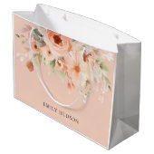 Grand Sac Cadeau Flore du saumon de pêche (Dos Angle)