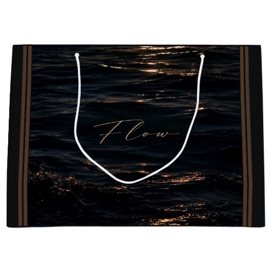 Grand Sac Cadeau Flow - Eaux Profondes (Devant)