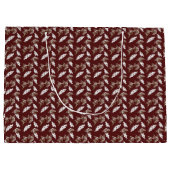 Grand Sac Cadeau Folhas de Outono (Dos)