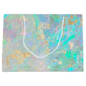 Grand Sac Cadeau fond inspiré de l'opale (Devant)