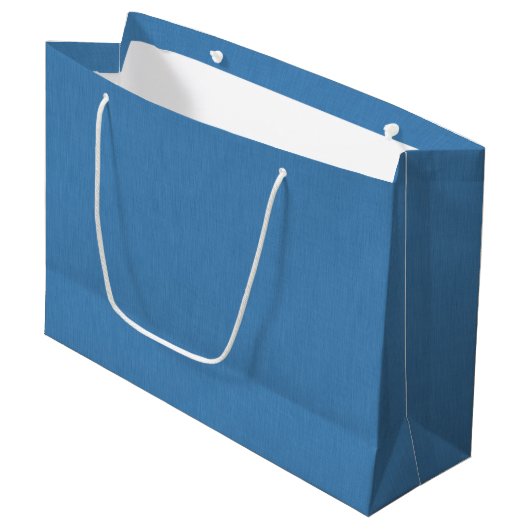Grand Sac Cadeau Fond texturé bleu simple et calme (Devant Angle)