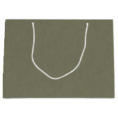 Grand Sac Cadeau Fond texturé vert olive calme et simple (Devant)
