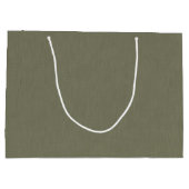 Grand Sac Cadeau Fond texturé vert olive calme et simple (Dos)