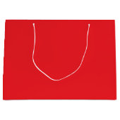 Grand Sac Cadeau Fond uni rouge solide (Devant)