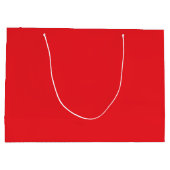 Grand Sac Cadeau Fond uni rouge solide (Dos)