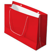 Grand Sac Cadeau Fond uni rouge solide (Devant Angle)