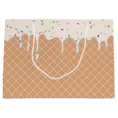 Grand Sac Cadeau fondre la crème glacée de vanille (Devant)