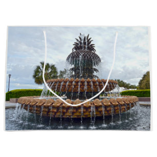 Grand Sac Cadeau Fontaine d'ananas de Charleston, la Caroline du