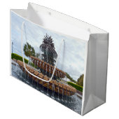 Grand Sac Cadeau Fontaine d'ananas de Charleston, la Caroline du (Devant Angle)