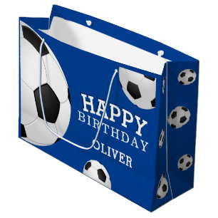 Grand Sac Cadeau Football Football Ball Sports heureux Anniversaire