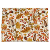 Grand Sac Cadeau Forêt automnale sur blanc (Devant)