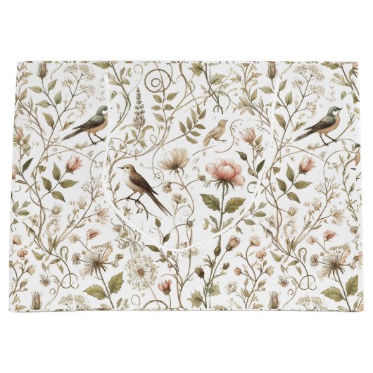 Grand Sac Cadeau Forêt enchantée Ethereal (Devant)