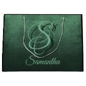 Grand Sac Cadeau Forêt vert élégant rustique Personnalisé (Devant)