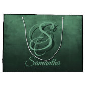 Grand Sac Cadeau Forêt vert élégant rustique Personnalisé (Dos)