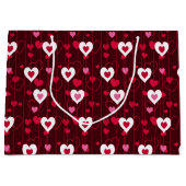 Grand Sac Cadeau Forever Love Red Hearts (Devant)