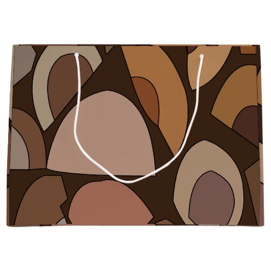 Grand Sac Cadeau Formes géométriques modernes du milieu du siècle (Devant)