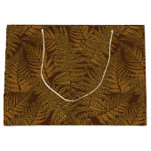 Grand Sac Cadeau Foule automnale sur brun (Devant)