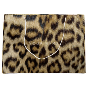 Grand Sac Cadeau Fourrure Lampard fascinant VIP d'abrégé sur brun