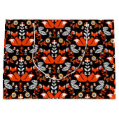 Grand Sac Cadeau Fox Nordic Scandinavian Folk Art nappe (Devant)