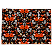 Grand Sac Cadeau Fox Nordic Scandinavian Folk Art nappe (Dos)